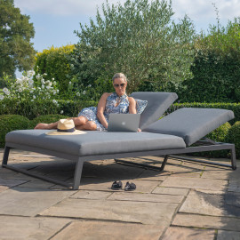 Allure Double Sunlounger / Flanelle