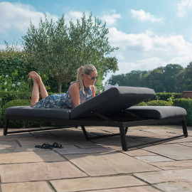Allure Double Sunlounger / Charcoal