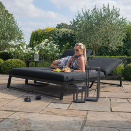 Allure Double Sunlounger / Charcoal