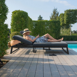 Allure Double Sunlounger / Charcoal