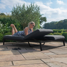 Allure Double Sunlounger / Charcoal