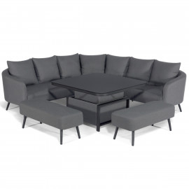 Ambition Square Corner Dining Set with Rising Table / Flanelle Ambition Square Corner Dining Set with Rising Table / Flanelle