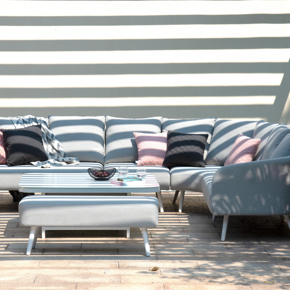 Ambition Square Corner Dining Set with Rising Table / Lead Chine Ambition Square Corner Dining Set with Rising Table / Lead Chine