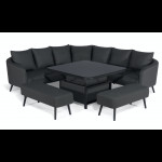 Ambition Square Corner Dining Set with Rising Table / Charcoal Ambition Square Corner Dining Set with Rising Table / Charcoal