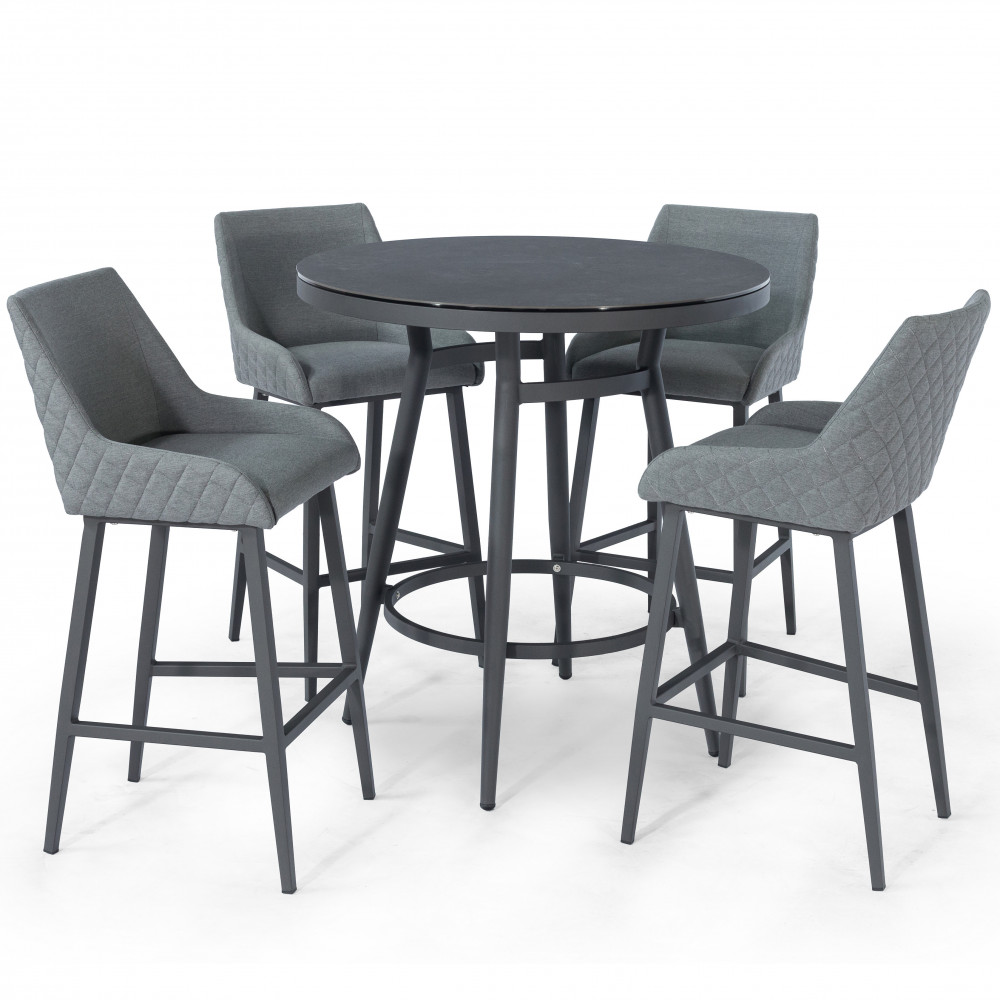 Regal 4 Seat Round Bar Set / Flanelle Regal 4 Seat Round Bar Set / Flanelle