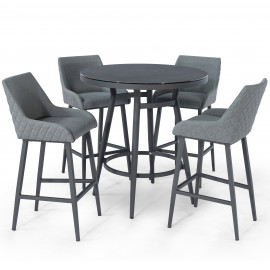 Regal 4 Seat Round Bar Set / Flanelle