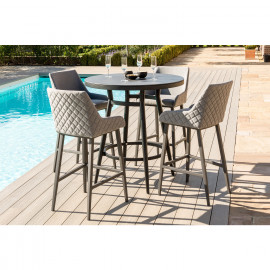 Regal 4 Seat Round Bar Set / Flanelle Regal 4 Seat Round Bar Set / Flanelle