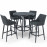 Regal 4 Seat Round Bar Set / Charcoal