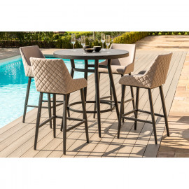 Regal 4 Seat Round Bar Set / Taupe Regal 4 Seat Round Bar Set / Taupe
