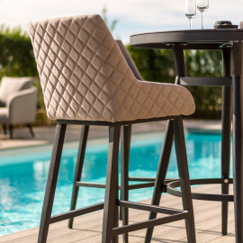 Regal 4 Seat Round Bar Set / Taupe Regal 4 Seat Round Bar Set / Taupe