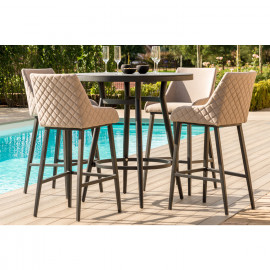 Regal 4 Seat Round Bar Set / Taupe Regal 4 Seat Round Bar Set / Taupe