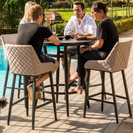 Regal 4 Seat Round Bar Set / Taupe Regal 4 Seat Round Bar Set / Taupe