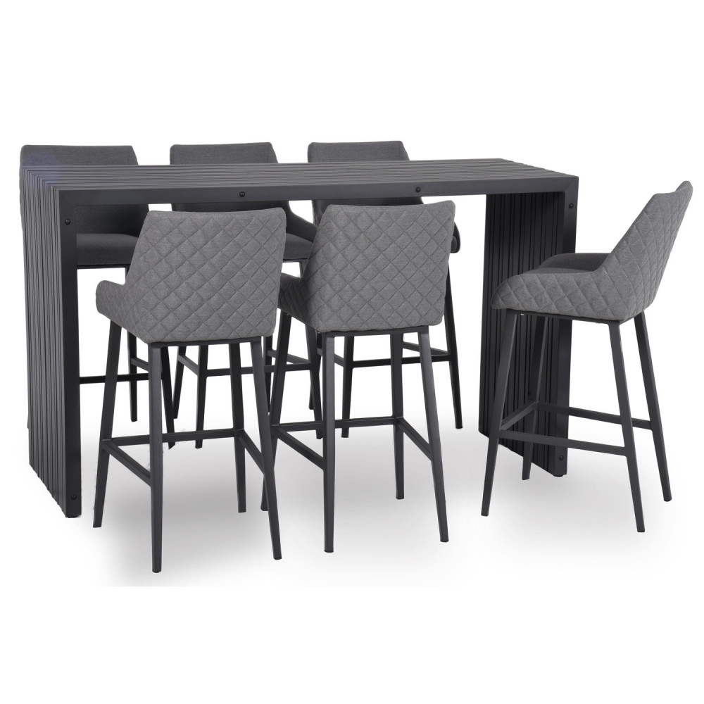 Regal 6 Seat Rectangular Bar Set / Flanelle Regal 6 Seat Rectangular Bar Set / Flanelle