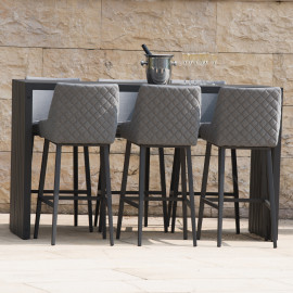 Regal 6 Seat Rectangular Bar Set / Flanelle Regal 6 Seat Rectangular Bar Set / Flanelle