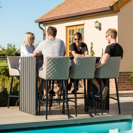 Regal 6 Seat Rectangular Bar Set / Taupe Regal 6 Seat Rectangular Bar Set / Taupe