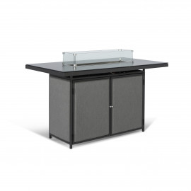 Regal 8 Seat Rectangular Fire Pit Bar Set / Flanelle Regal 8 Seat Rectangular Fire Pit Bar Set / Flanelle