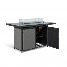 Regal 8 Seat Rectangular Fire Pit Bar Set / Flanelle Regal 8 Seat Rectangular Fire Pit Bar Set / Flanelle