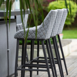 Regal 8 Seat Rectangular Fire Pit Bar Set / Flanelle Regal 8 Seat Rectangular Fire Pit Bar Set / Flanelle