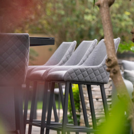 Regal 8 Seat Rectangular Fire Pit Bar Set / Flanelle Regal 8 Seat Rectangular Fire Pit Bar Set / Flanelle