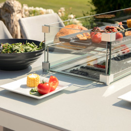 Regal 8 Seat Rectangular Fire Pit Bar Set / Lead Chine Regal 8 Seat Rectangular Fire Pit Bar Set / Lead Chine