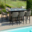 Regal 8 Seat Rectangular Fire Pit Bar Set / Taupe