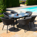 Ambition 6 Seat Oval Dining Set / Charcoal Ambition 6 Seat Oval Dining Set / Charcoal