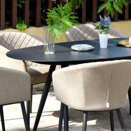 Ambition 6 Seat Oval Dining Set / Taupe