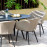Ambition 6 Seat Oval Dining Set / Taupe