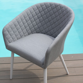 Ambition 8 Seat Rectangular Fire Pit Dining Set / Flanelle