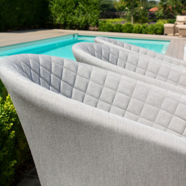 Ambition 8 Seat Rectangular Fire Pit Dining Set / Lead Chine Ambition 8 Seat Rectangular Fire Pit Dining Set / Lead Chine