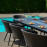 Ambition 8 Seat Rectangular Fire Pit Dining Set / Charcoal
