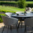 Ambition 8 Seat Oval Dining Set / Flanelle