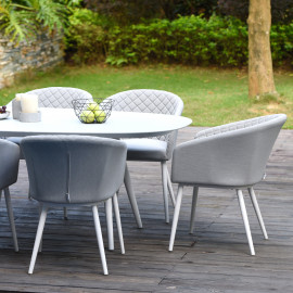 Ambition 8 Seat Oval Dining Set / Lead Chine