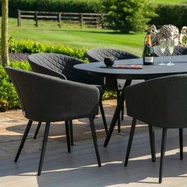 Ambition 8 Seat Oval Dining Set / Charcoal Ambition 8 Seat Oval Dining Set / Charcoal