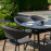 Pebble 6 Seat Oval Dining Set / Charcoal