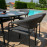 Pebble 6 Seat Oval Dining Set / Charcoal