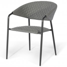 Pebble 8 Seat Rectangular Dining Set - Fire Pit Table / Flanelle Pebble 8 Seat Rectangular Dining Set - Fire Pit Table / Flanelle