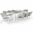 Pebble 8 Seat Rectangular Dining Set - Fire Pit Table / Lead Chine