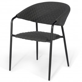 Pebble 8 Seat Rectangular Dining Set - Fire Pit Table / Charcoal Pebble 8 Seat Rectangular Dining Set - Fire Pit Table / Charcoal