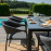 Pebble 8 Seat Rectangular Dining Set - Fire Pit Table / Charcoal