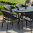 Pebble 8 Seat Oval Dining Set / Charcoal