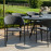 Pebble 8 Seat Oval Dining Set / Charcoal