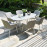Zest 6 Seat Oval Dining Set / Lead Chine
