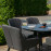 Zest 6 Seat Oval Dining Set / Charcoal