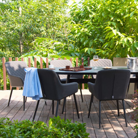 Zest 8 Seat Oval Dining Set / Flanelle Zest 8 Seat Oval Dining Set / Flanelle