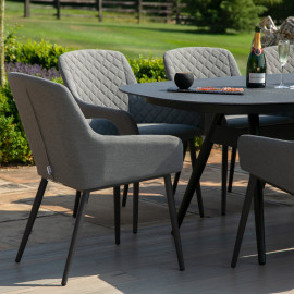 Zest 8 Seat Oval Dining Set / Flanelle Zest 8 Seat Oval Dining Set / Flanelle