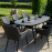 Zest 8 Seat Oval Dining Set / Charcoal
