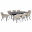 Zest 8 Seat Oval Dining Set / Taupe