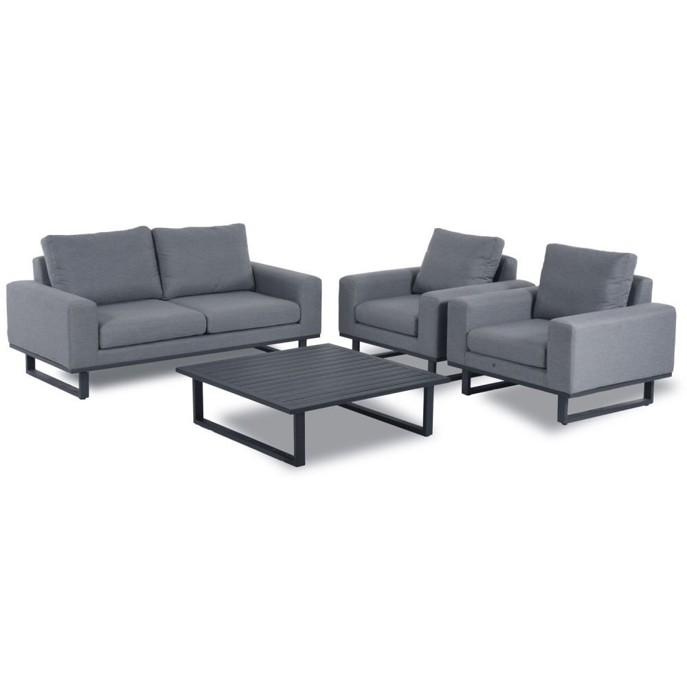 Ethos 2 Seat Sofa Set with Coffee Table / Flanelle Ethos 2 Seat Sofa Set with Coffee Table / Flanelle