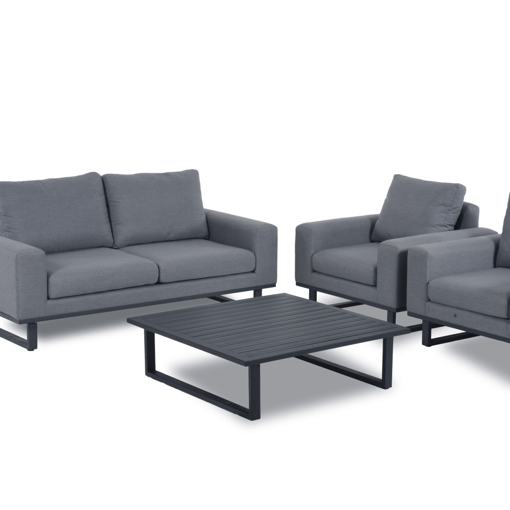 Ethos 2 Seat Sofa Set with Coffee Table / Charcoal Ethos 2 Seat Sofa Set with Coffee Table / Charcoal